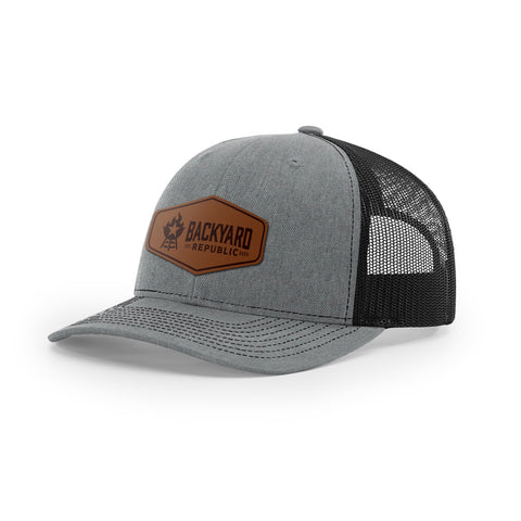 Leather Logo Snapback Hat