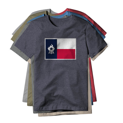 Texas Flag BBQ Grilling, Cotton/Poly Blend Tee