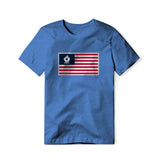 USA Flag BBQ Grilling, Cotton/Poly Blend Tee