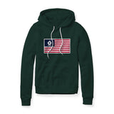 USA Flag BBQ Grilling, Fleece Hoodie
