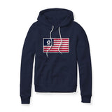 USA Flag BBQ Grilling, Fleece Hoodie